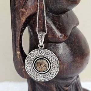 Didae Resurrection Flower Rose of Jericho 925 Silver Necklace